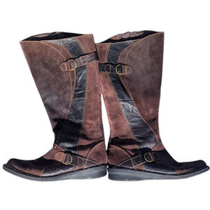 Clarks Nikki Midtown Brown and Black Genuine Suede Ladies 9.5 N Knee High Boot